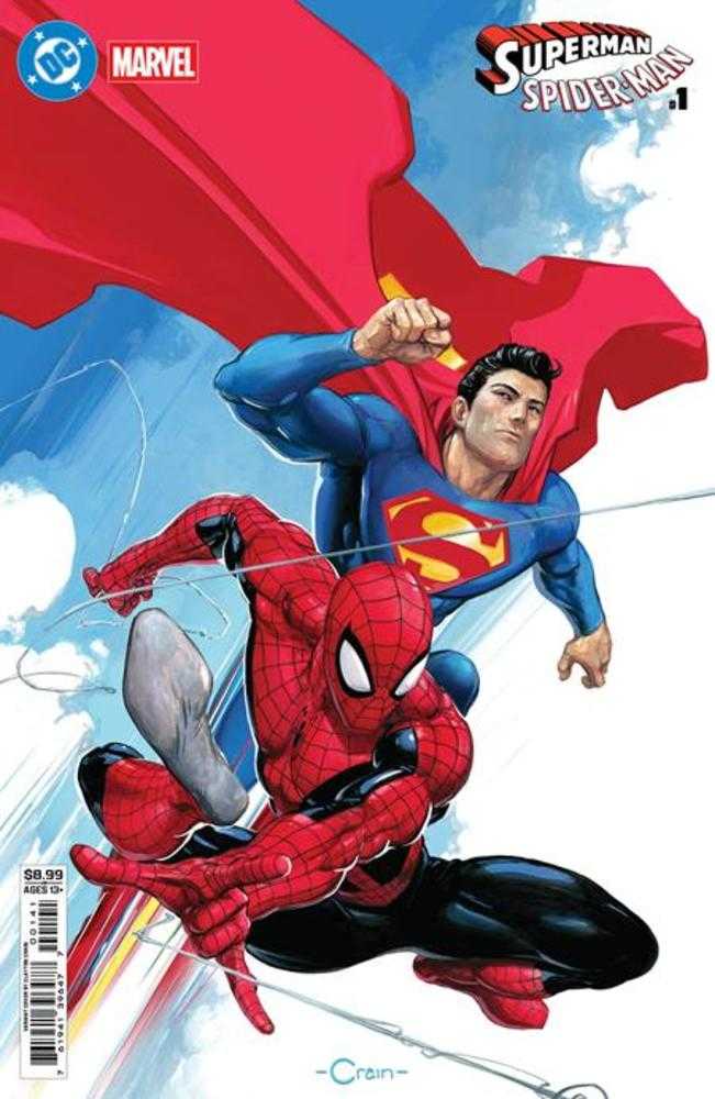 DC Marvel Superman Spider - Man 1 (One Shot) Cover D Clayton Crain Card Stock Variant - Walt's Comic Shop