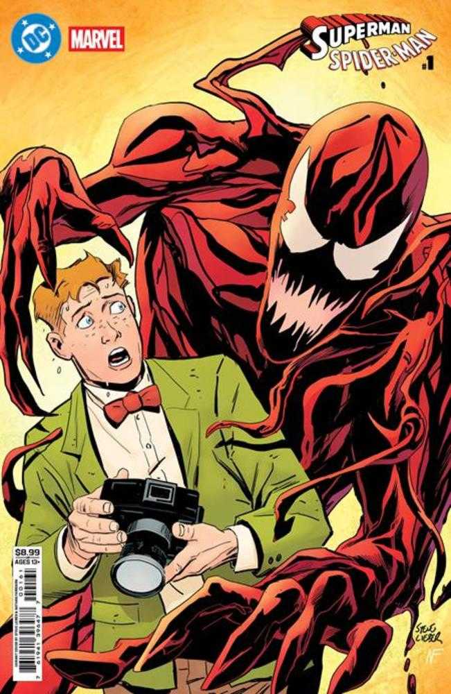 DC Marvel Superman Spider - Man 1 (One Shot) Cover F Steve Lieber Jimmy Olsen & Carnage Card Stock Variant - Walt's Comic Shop