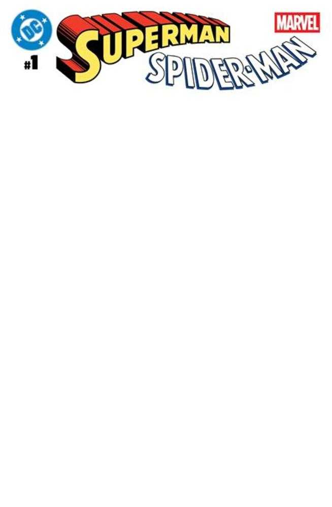 DC Marvel Superman Spider - Man 1 (One Shot) Cover Z Blank Card Stock Variant - Walt's Comic Shop