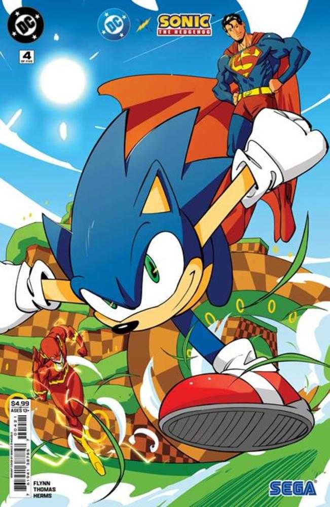DC X Sonic The Hedgehog 4 (Of 5) Cover B Daniele Di Nicuolo Card Stock Variant - Walt's Comic Shop