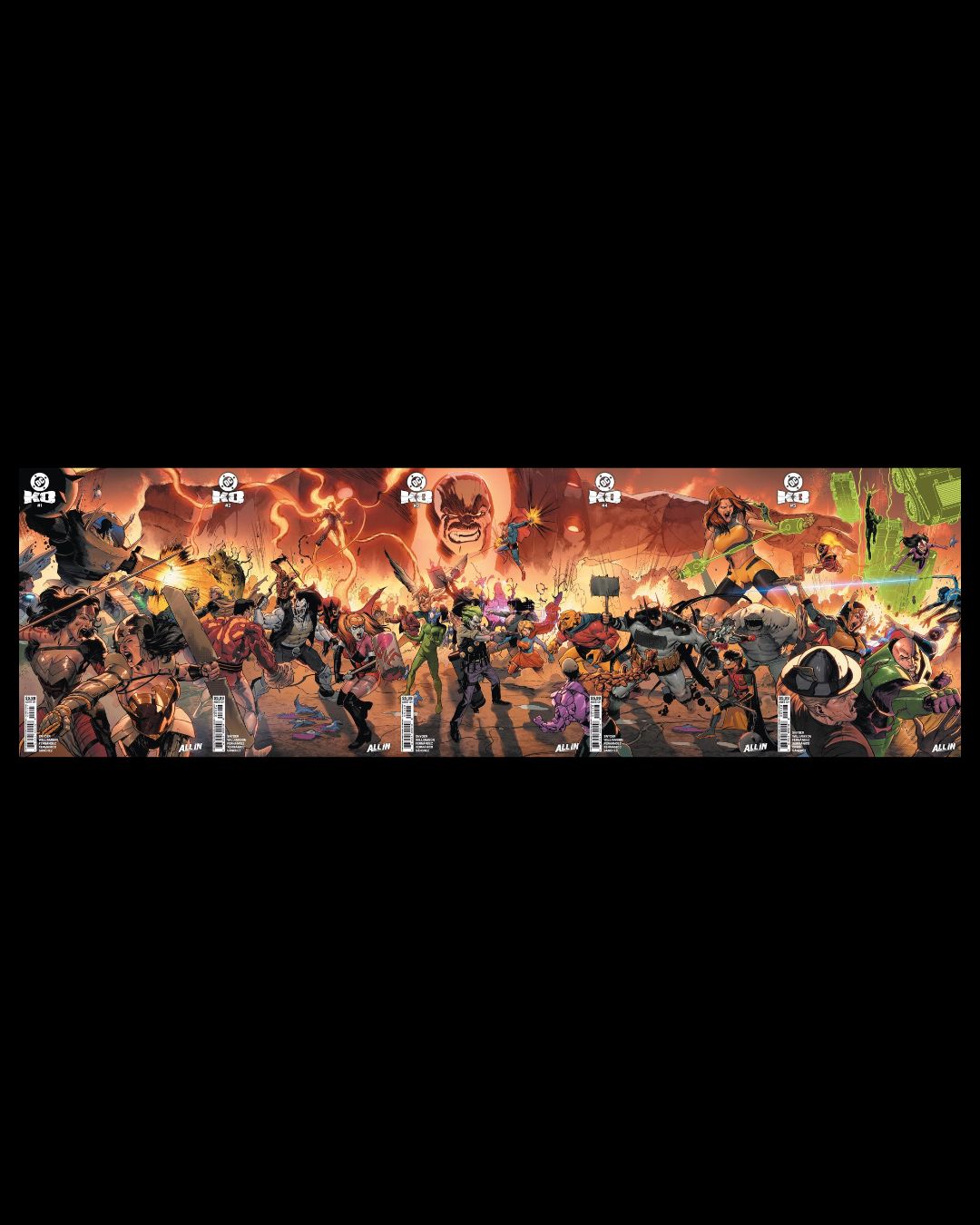 DC K.O. #1–5 Javier Fernández Connecting Card Stock Variant Bundle - Signed by Javier Fernández