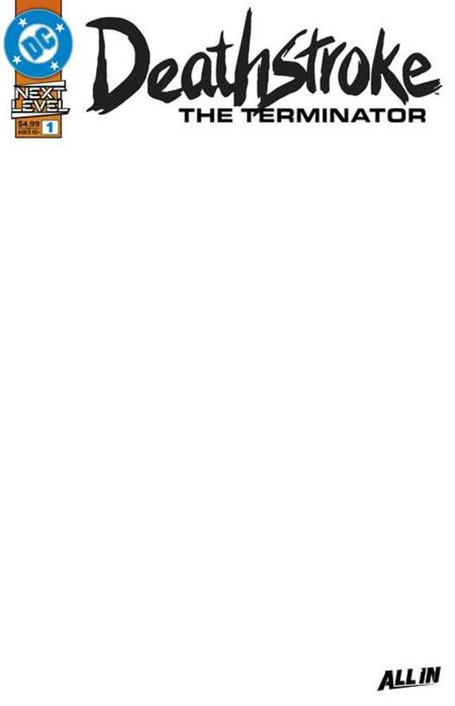 Deathstroke The Terminator 1 Cover F Blank Card Stock Variant - Walt's Comic Shop