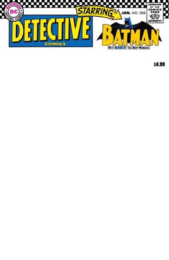 Detective Comics 359 Facsimile Edition Cover B Blank Card Stock Variant - Walt's Comic Shop