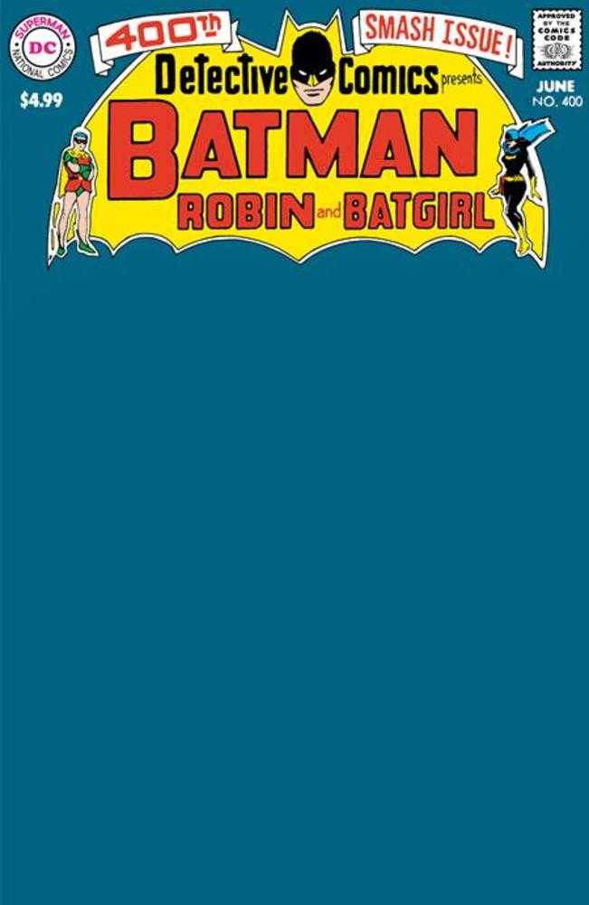 Detective Comics #400 Facsimile Edition Cover C Blank Variant - Walt's Comic Shop