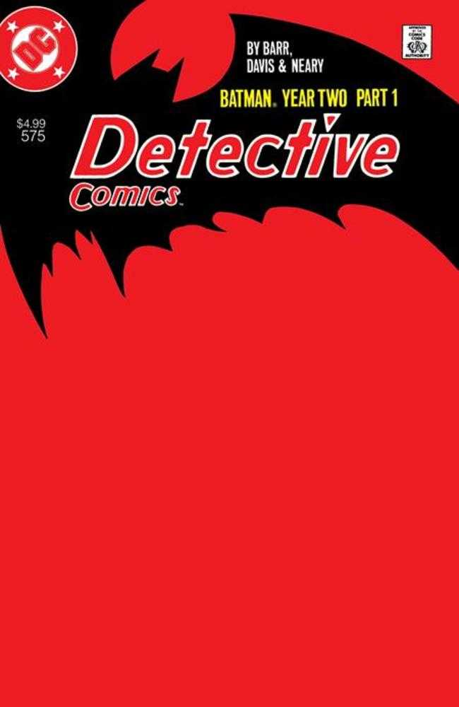 Detective Comics 575 Facsimile Edition Cover C Blank Card Stock Variant (Year Two Part 1 Of 4) - Walt's Comic Shop