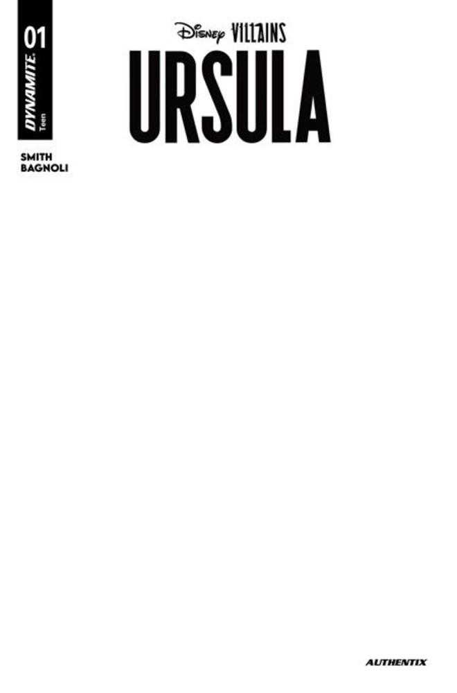 Disney Villains Ursula 1 Cover F Blank Authentix Variant - Walt's Comic Shop