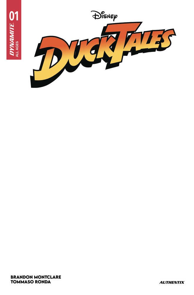 Ducktales #1 Cover H Blank Authentix - Walt's Comic Shop