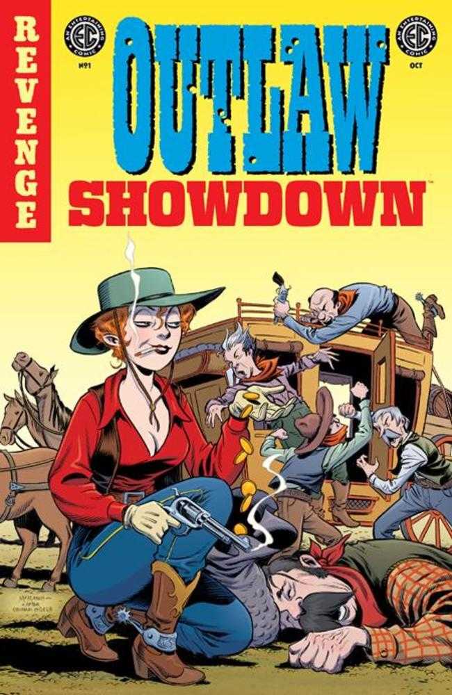 EC Outlaw Showdown 1 Cover D Shawn Mcmanus EC Homage 1:10 Ratio Variant - Walt's Comic Shop