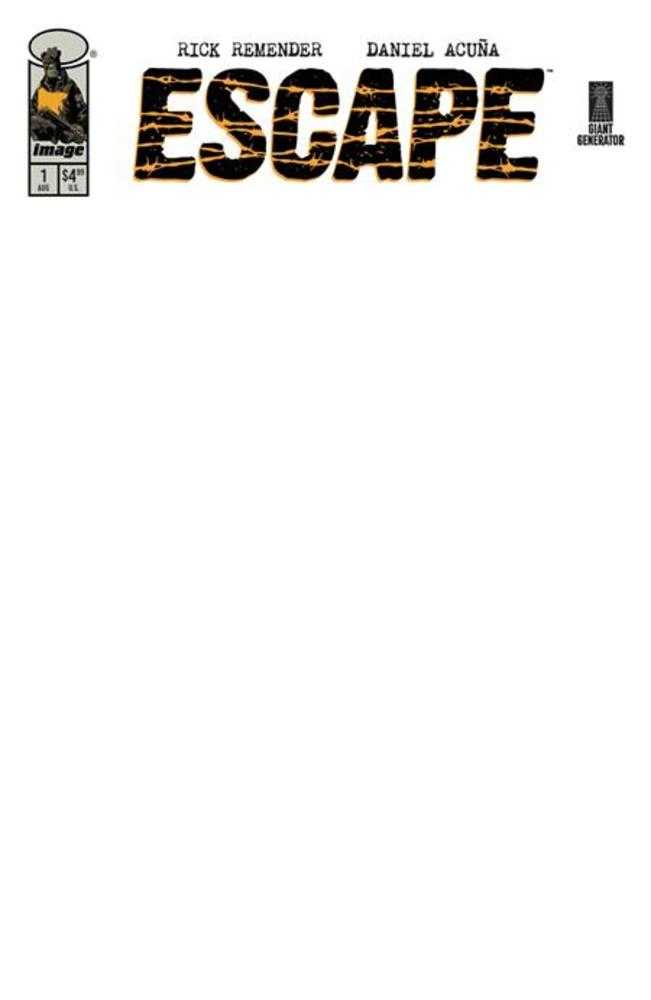 Escape 1 Cover G Blank Sketch Variant - Walt's Comic Shop