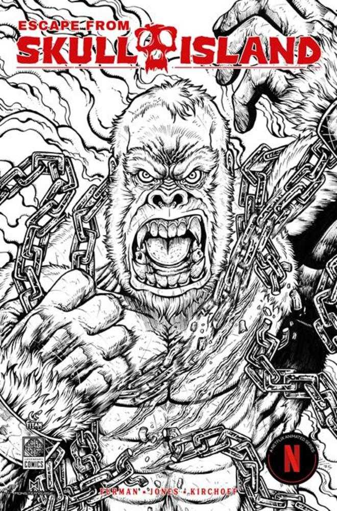 Escape From Skull Island 1 (Of 4) Cover H Maria Wolf Bw Variant - Walt's Comic Shop