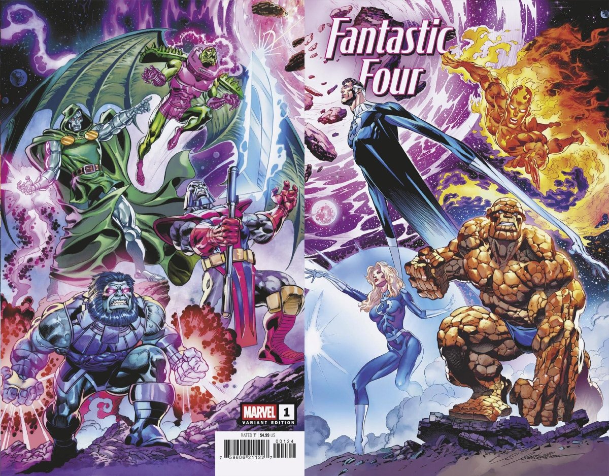 Fantastic Four 1 Claudio Castellini Wraparound 1:25 Ratio Variant - Walt's Comic Shop