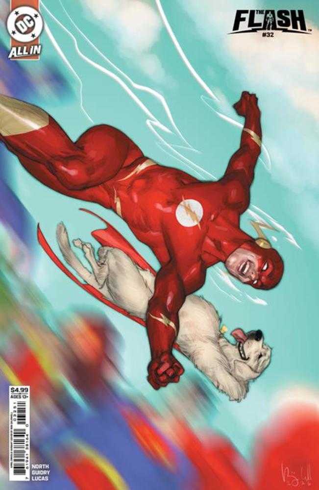 Flash 32 Cover E Ben Caldwell April Drools Card Stock Variant - Walt's Comic Shop