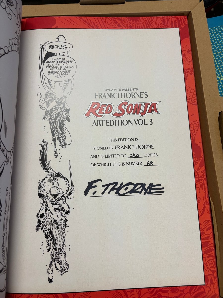 Frank Thorne's Red Sonja Art Edition HC Vol 03 Signed by Frank Thorne (Limited 250) - Walt's Comic Shop