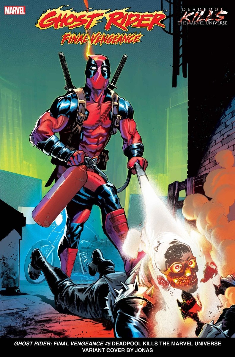 Ghost Rider: Final Vengeance #5 Jonas Scharf Deadpool Kills The Marvel Universe Variant - Walt's Comic Shop