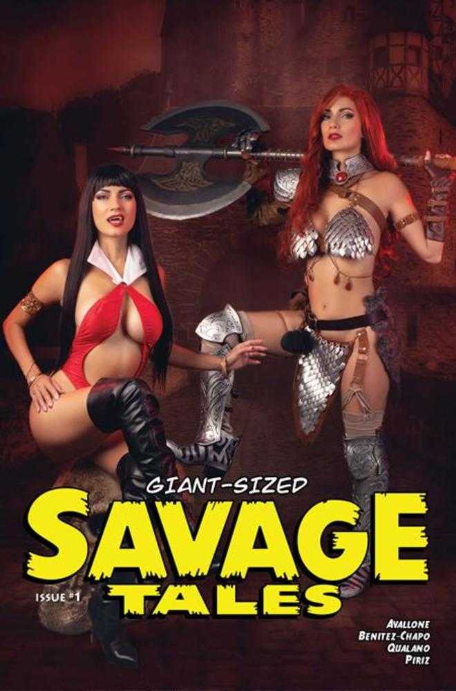 Giant Sized Savage Tales (One Shot) Cover E Ivy Cosplay Red Sonja And Vampirella Variant - Walt's Comic Shop