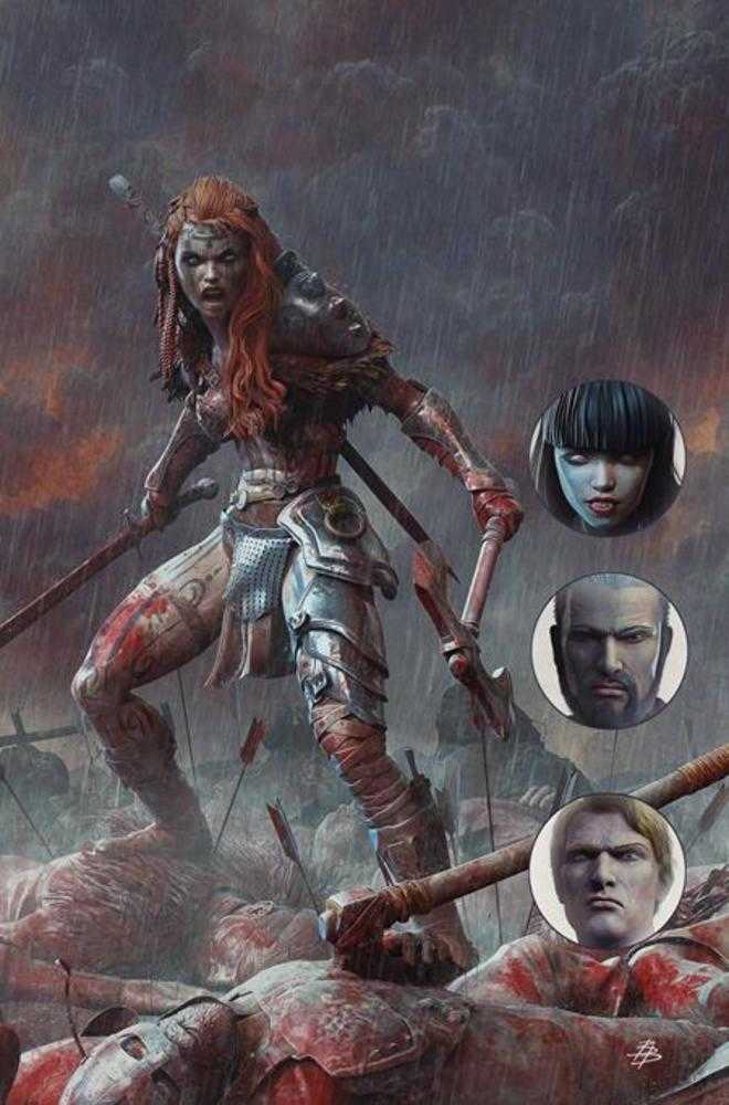Giant Sized Savage Tales (One Shot) Cover K Inc Bjorn Barends Red Sonja Full Art 1:15 Ratio Variant - Walt's Comic Shop