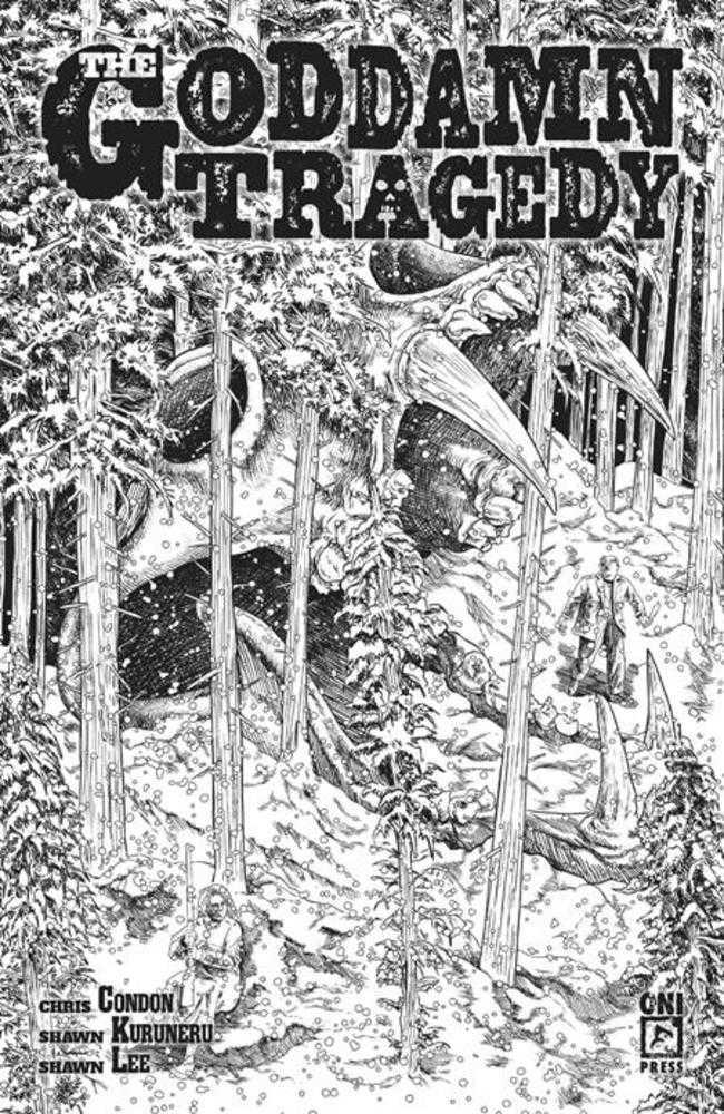 Goddamn Tragedy 1 Cover F 1:10 Ratio Variant Edition Cha Black & White (Mature) - Walt's Comic Shop