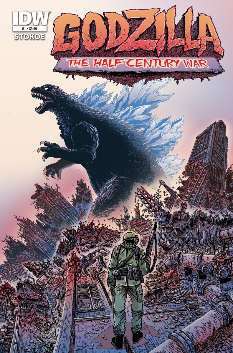 Godzilla 70th Anniversary Foil Classics: Godzilla: The Half Century War 1 Cover A (Stokoe) - Walt's Comic Shop