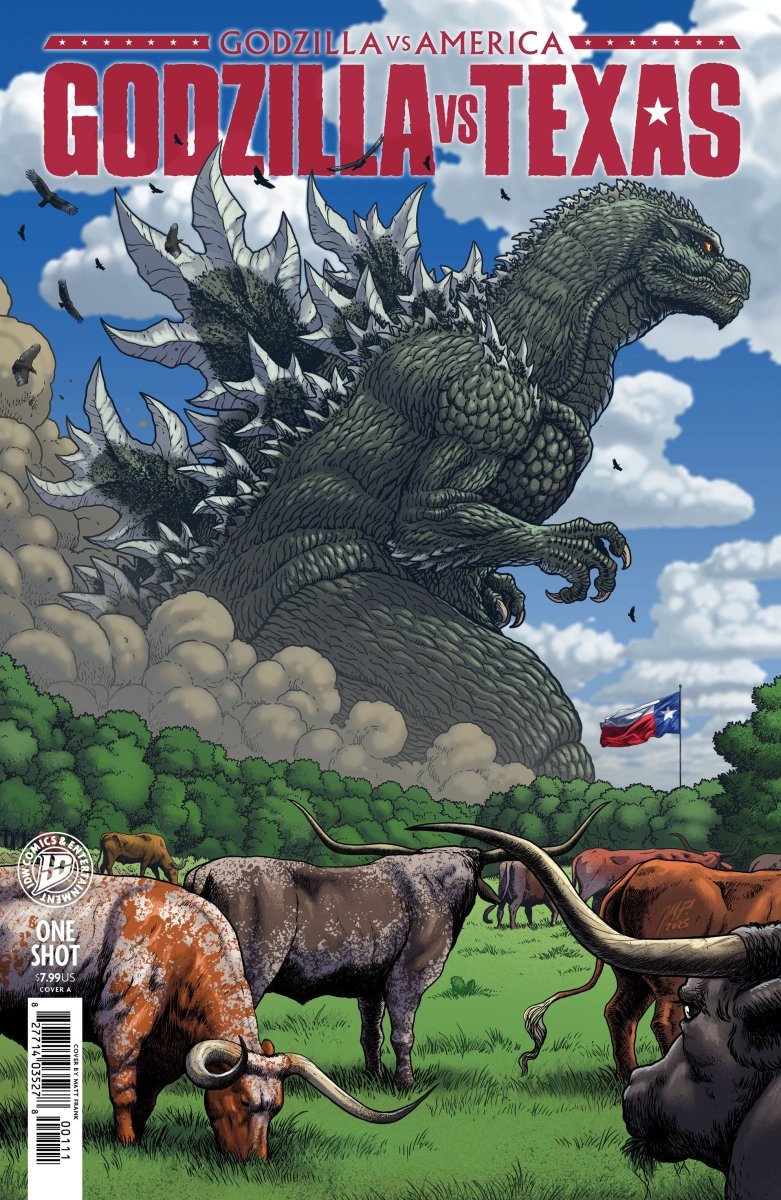Godzilla vs. America: Texas Cover A (Frank) - Walt's Comic Shop