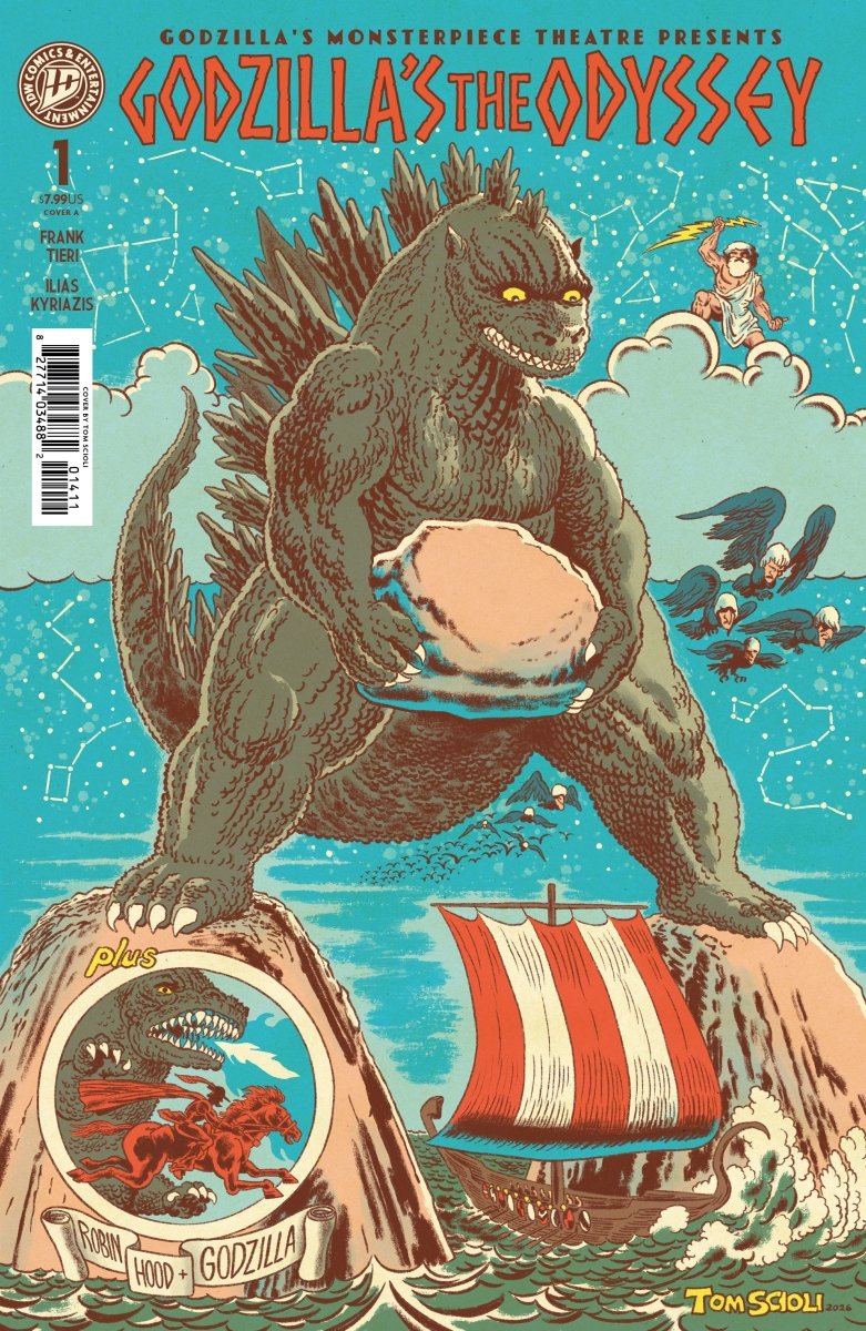 Godzilla’s Monsterpiece Theatre Presents: Godzilla’s The Odyssey Cover A (Scioli) - Walt's Comic Shop