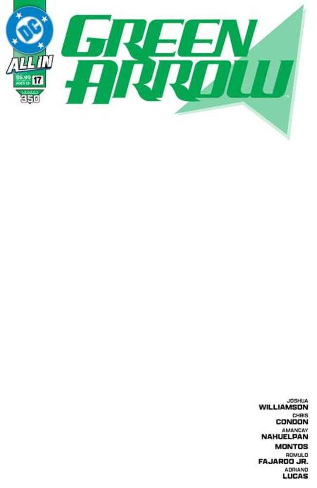 Green Arrow #17 Cover D Blank Card Stock Variant - Walt's Comic Shop