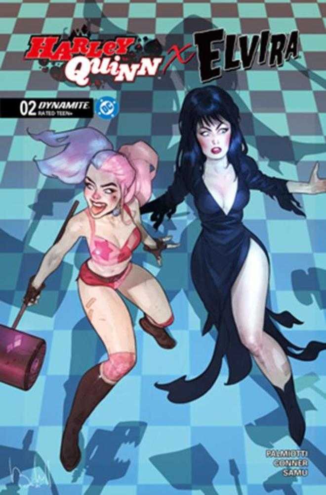 Harley Quinn X Elvira 2 Cover D Ben Caldwell Variant - Walt's Comic Shop