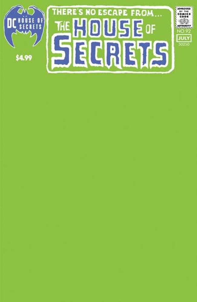 House Of Secrets #92 Facsimile Edition (2024) Cover C Blank Variant - Walt's Comic Shop