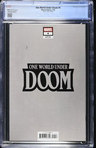 One World Under Doom #4 Granov 1:50 Virgin Variant CGC 9.4