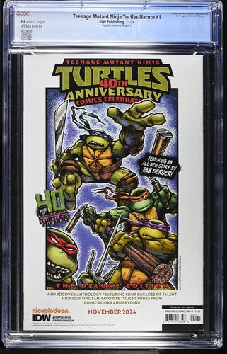 Teenage Mutant Ninja Turtles/Naruto #1 Kim Jacinto 1:50 Ratio Variant CGC 9.8