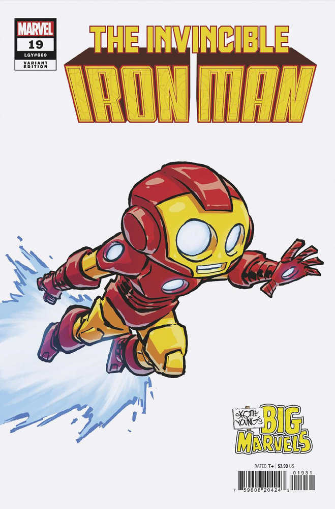 Invincible Iron Man #19 Skottie Young'S Big Marvel Variant - Walt's Comic Shop