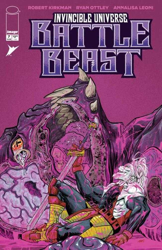 Invincible Universe Battle Beast 7 Cover G Matthew Roberts 1:100 Ratio Variant - Walt's Comic Shop