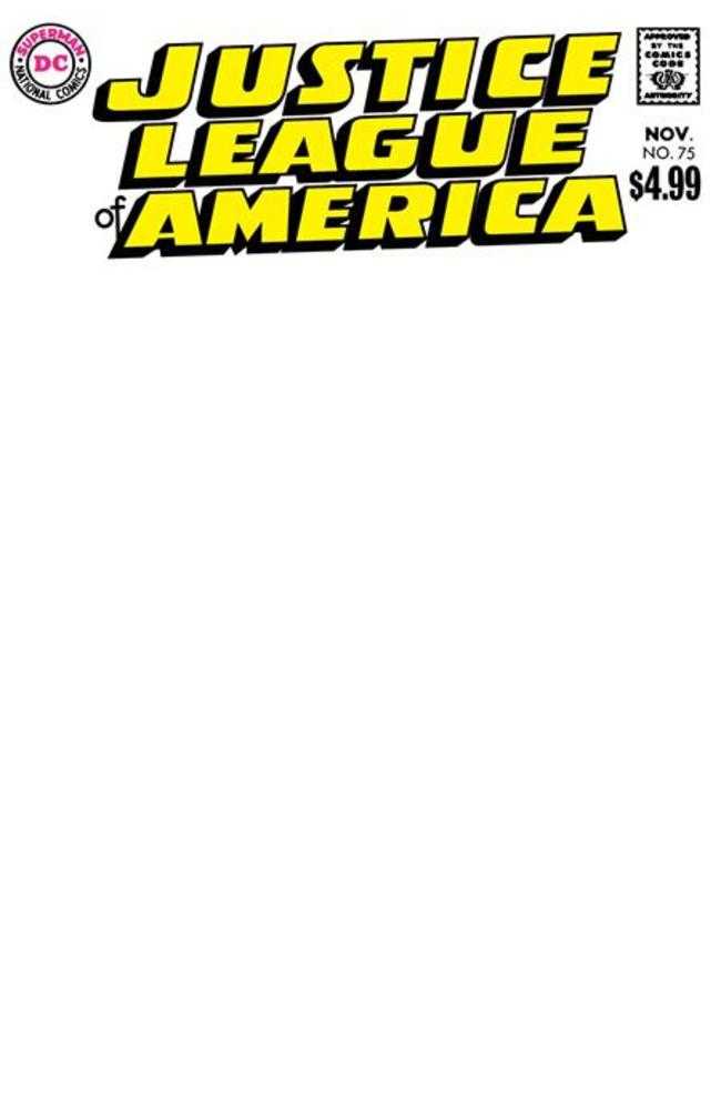 Justice League Of America 75 Facsimile Edition Cover B Blank Card Stock Variant - Walt's Comic Shop