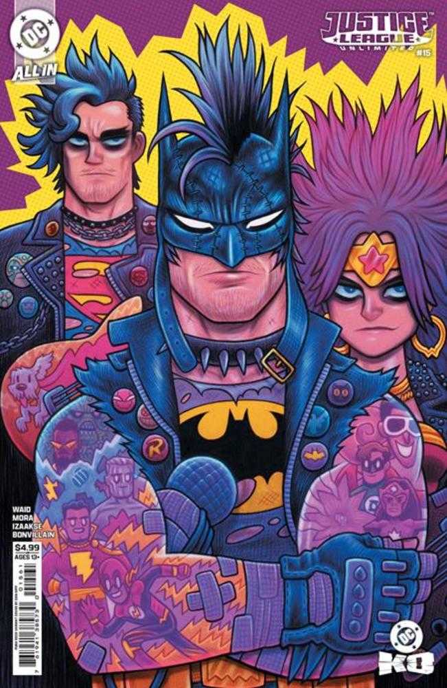 Justice League Unlimited 15 Cover G Dan Hipp Punk Rock Card Stock Variant (DC K.O.) - Walt's Comic Shop