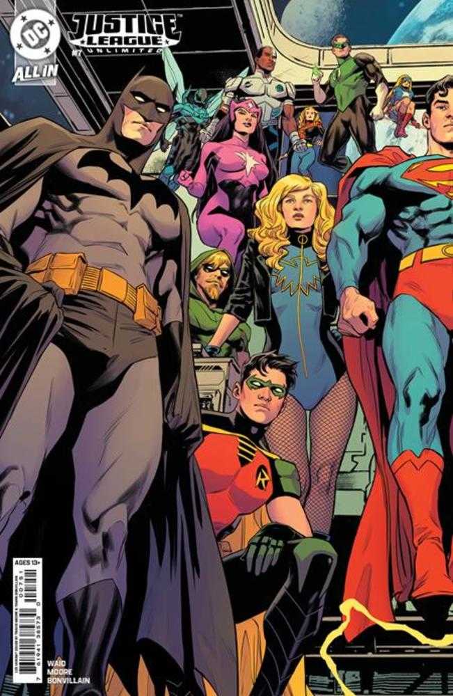 Justice League Unlimited 7 Cover G Travis Moore Connecting Card Stock 1:25 Ratio Variant (We Are Yesterday) - Walt's Comic Shop