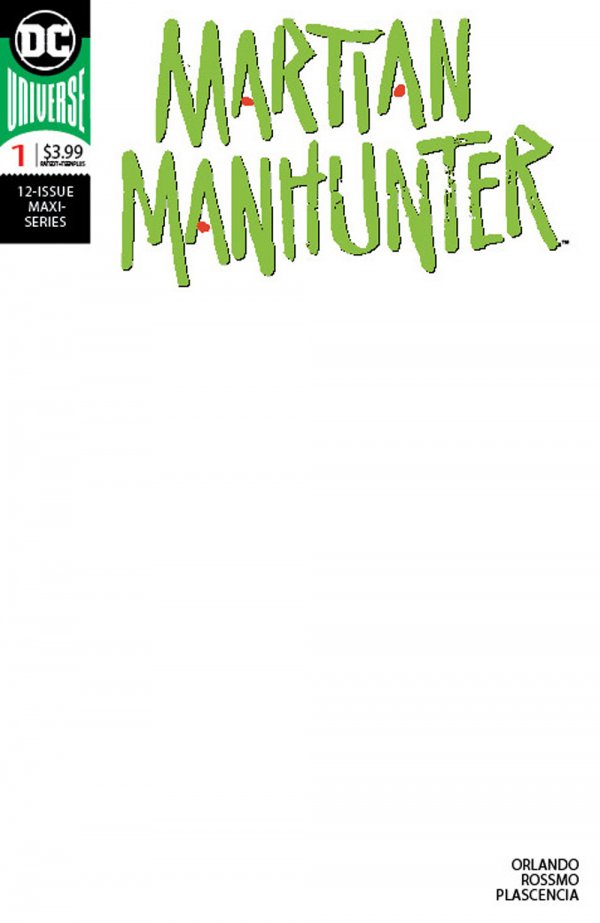 Martian Manhunter #1 (Of 12) Blank Rare Variant Edition