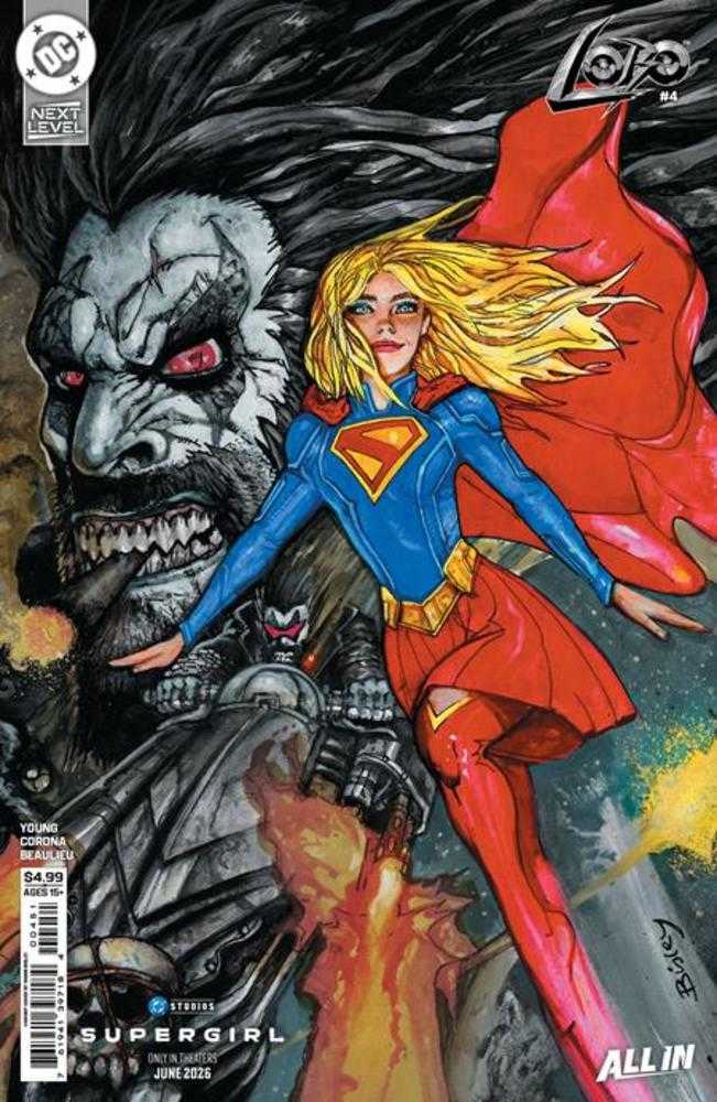 Lobo 4 Cover E Simon Bisley Supergirl Movie Card Stock Variant - Walt's Comic Shop