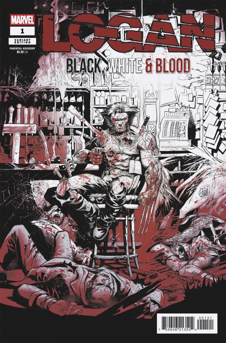 Logan: Black, White & Blood 1 Adam Kubert Variant - Walt's Comic Shop