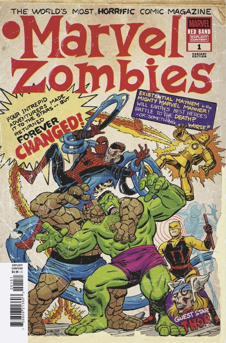 Marvel Zombies: Red Band 1 Scott Koblish Retro Zombie Variant [Polybagged] - Walt's Comic Shop