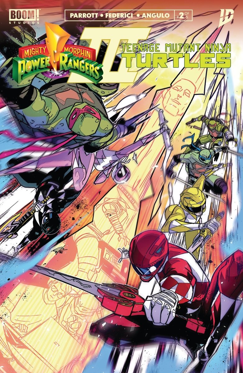 Mighty Morphin Power Rangers/Teenage Mutant Ninja Turtles III 2 K Foc Reveal Variant (Dressed, Carlini) - Walt's Comic Shop
