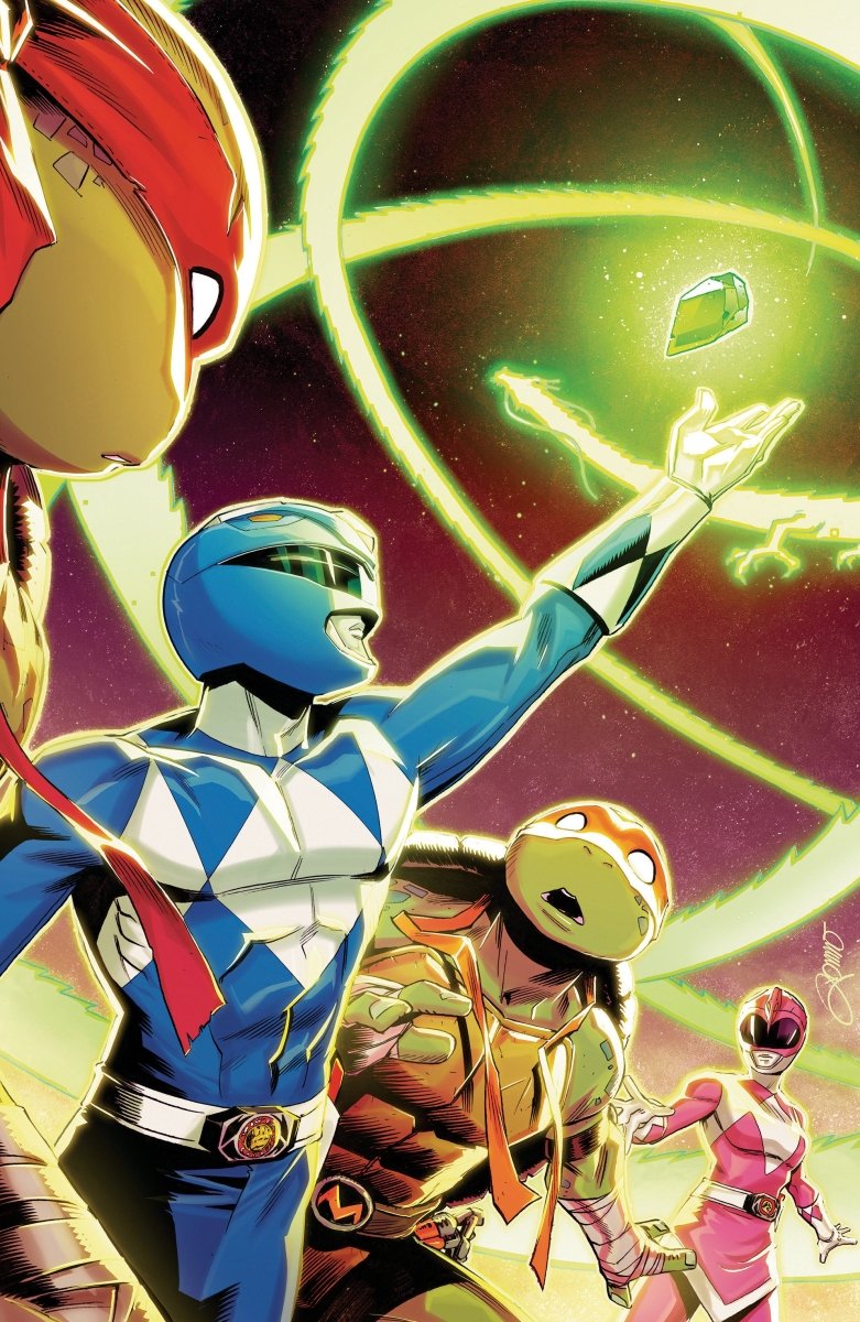 Mighty Morphin Power Rangers/Teenage Mutant Ninja Turtles III 4 D Variant (Full Art, Foil, Zonno) - Walt's Comic Shop