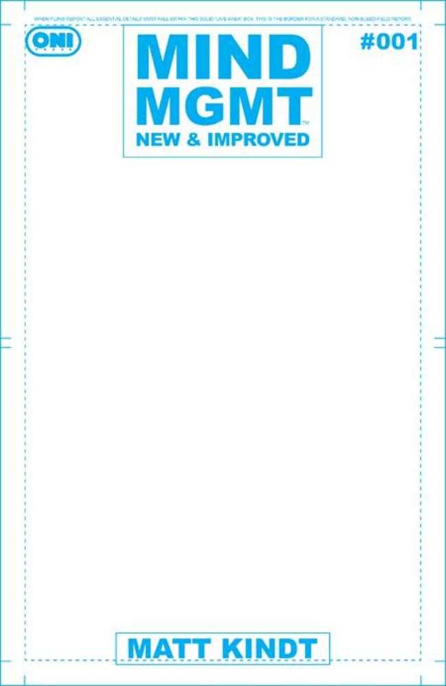 Mind Mgmt New & Improved 1 Cover D Blank Sketch Variant - Walt's Comic Shop