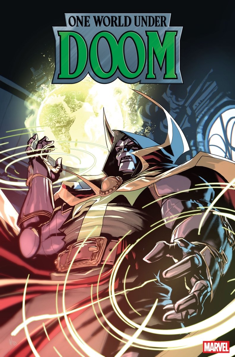 One World Under Doom 6 Pete Woods 1:25 Ratio Variant - Walt's Comic Shop