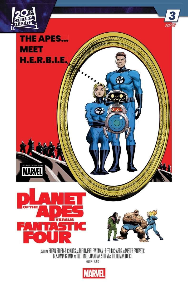 Planet Of The Apes vs. Fantastic Four 3 Pete Woods Movie Homage Variant - Walt's Comic Shop