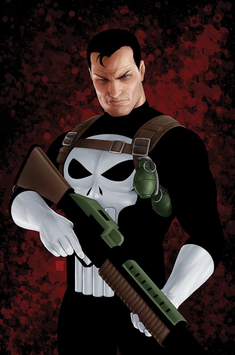 Punisher 1 John Tyler Christopher Negative Space Virgin 2nd Printing Variant - Walt's Comic Shop