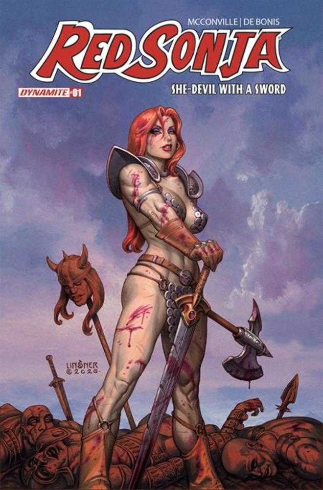 Red Sonja She Devil With A Sword 1 Cover C Joseph Michael Linsner Variant - Walt's Comic Shop