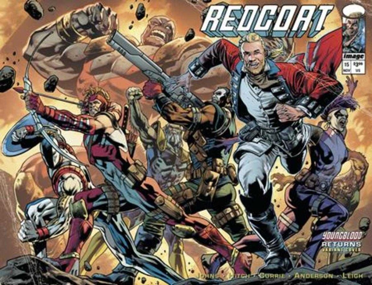 Redcoat 15 Cover D Bryan Hitch Youngblood Team Up Wraparound Variant - Walt's Comic Shop