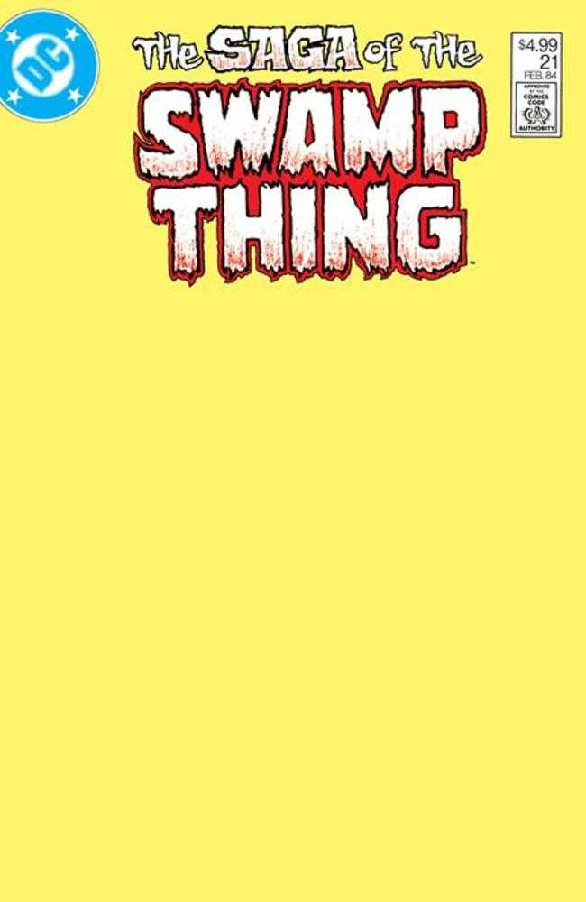 Saga Of The Swamp Thing 21 Facsimile Edition Cover B Blank Card Stock Variant - Walt's Comic Shop