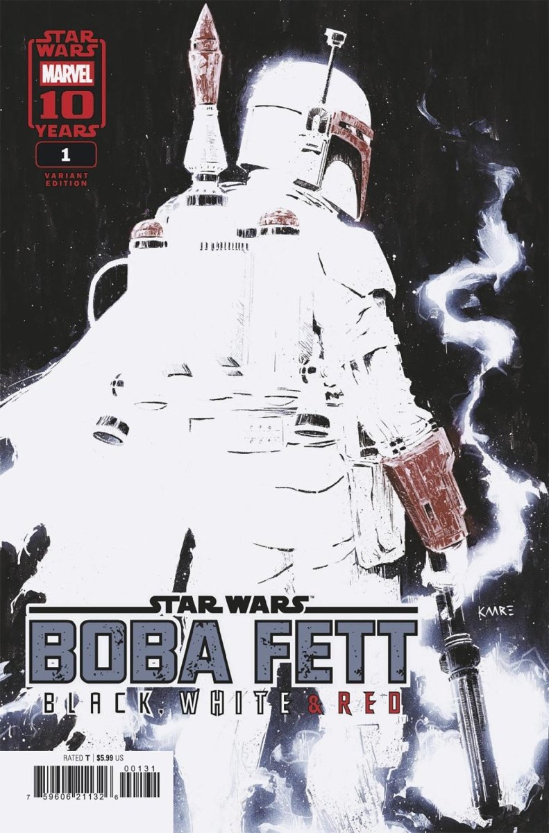 Star Wars: Boba Fett Black, White & Red 1 Kaare Andrews Variant - Walt's Comic Shop