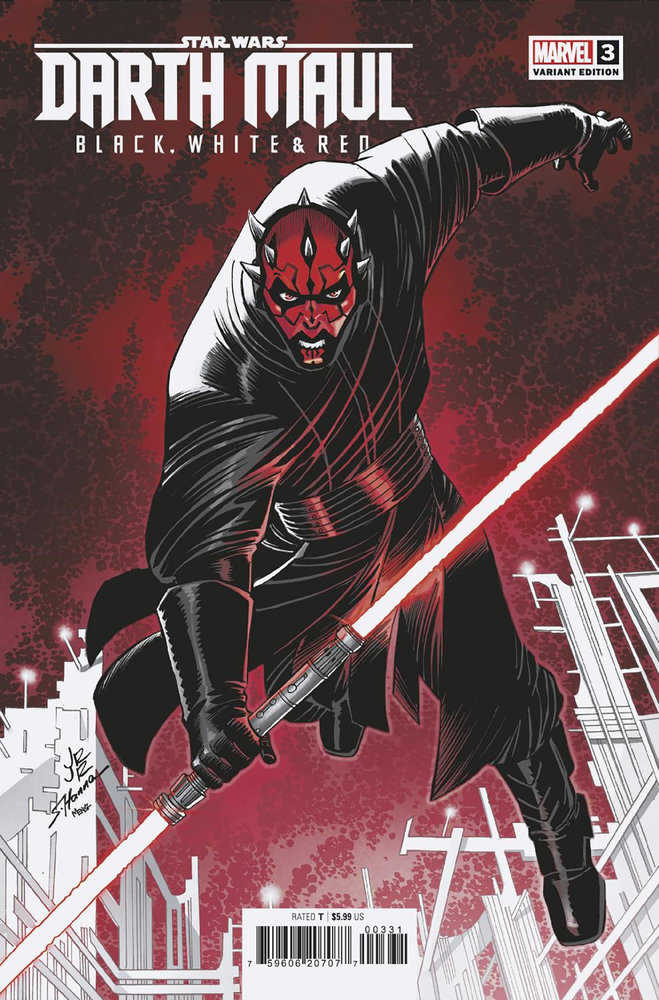 Star Wars: Darth Maul - Black, White & Red #3 John Romita Jr. Variant - Walt's Comic Shop