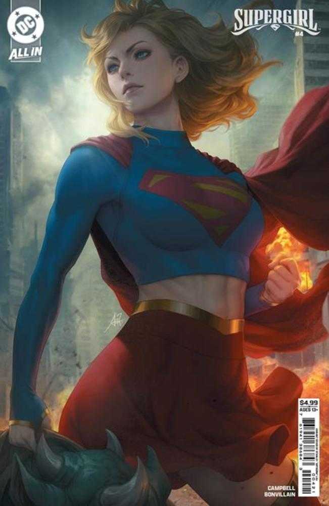 Supergirl 4 Cover B Stanley Artgerm Lau Card Stock Variant - Walt's Comic Shop